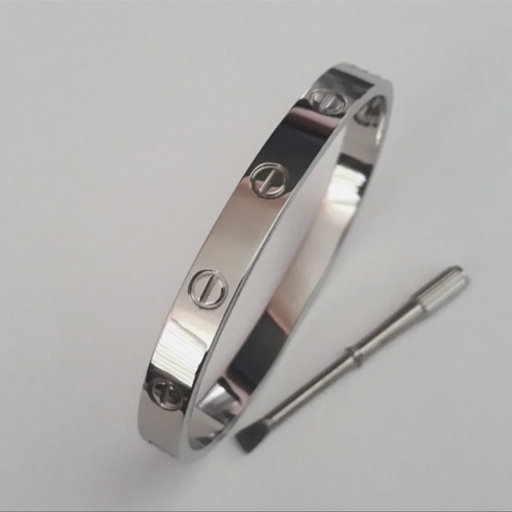 Generic Stainless Steel Screw Cuff Bangle Bracelet Screwdriver in Silver